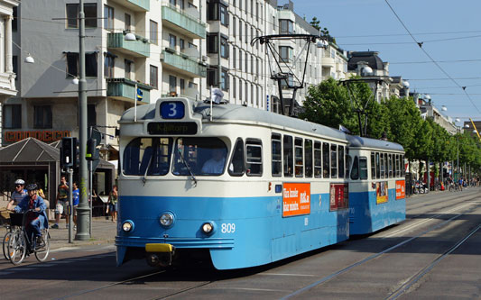 Gothenburg M28/M29 Trams - Photo: ©2013 Ian Boyle - www.simplompc.co.uk - Simplon Postcards