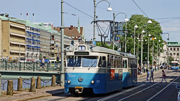 Gothenburg M28/M29 Trams - Photo: ©2013 Ian Boyle - www.simplompc.co.uk - Simplon Postcards