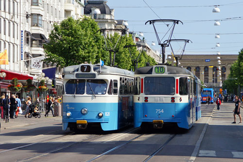 Gothenburg M28/M29 Trams - Photo: ©2013 Ian Boyle - www.simplompc.co.uk - Simplon Postcards