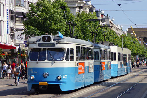 Gothenburg M28/M29 Trams - Photo: ©2013 Ian Boyle - www.simplompc.co.uk - Simplon Postcards