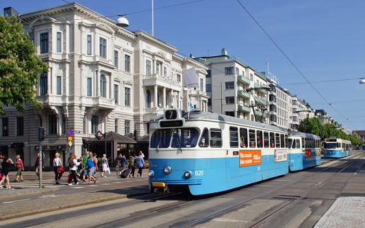 Gothenburg M28/M29 Trams - Photo: ©2013 Ian Boyle - www.simplompc.co.uk - Simplon Postcards