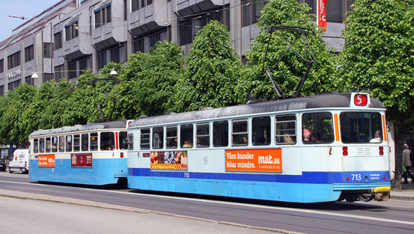 Gothenburg M28/M29 Trams - Photo: ©2013 Ian Boyle - www.simplompc.co.uk - Simplon Postcards