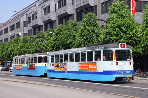 Gothenburg M28/M29 Trams - Photo: ©2013 Ian Boyle - www.simplompc.co.uk - Simplon Postcards