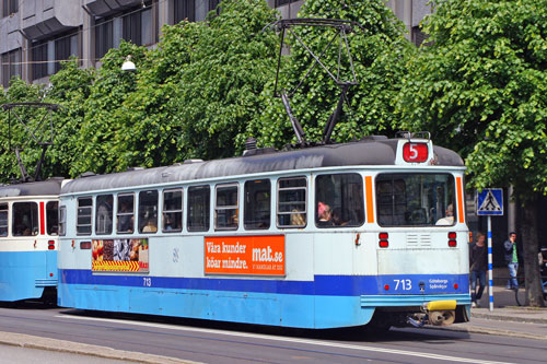 Gothenburg M28/M29 Trams - Photo: ©2013 Ian Boyle - www.simplompc.co.uk - Simplon Postcards