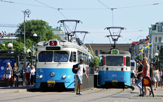 Gothenburg M28/M29 Trams - Photo: ©2013 Ian Boyle - www.simplompc.co.uk - Simplon Postcards