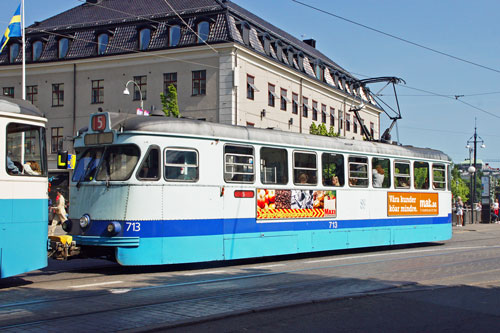 Gothenburg M28/M29 Trams - Photo: ©2013 Ian Boyle - www.simplompc.co.uk - Simplon Postcards