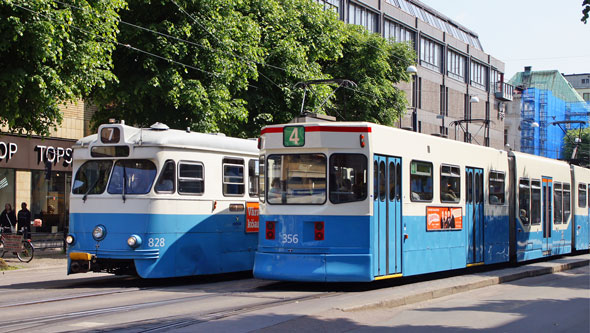 Gothenburg M28/M29 Trams - Photo: ©2013 Ian Boyle - www.simplompc.co.uk - Simplon Postcards