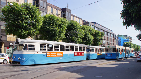 Gothenburg M28/M29 Trams - Photo: ©2013 Ian Boyle - www.simplompc.co.uk - Simplon Postcards