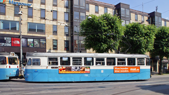 Gothenburg M28/M29 Trams - Photo: ©2013 Ian Boyle - www.simplompc.co.uk - Simplon Postcards