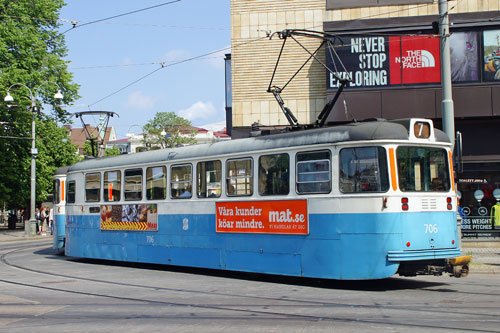 Gothenburg M28/M29 Trams - Photo: ©2013 Ian Boyle - www.simplompc.co.uk - Simplon Postcards