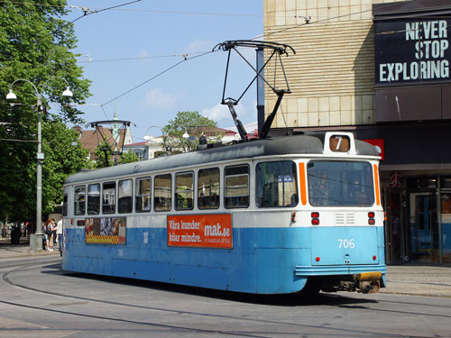 Gothenburg M28/M29 Trams - Photo: ©2013 Ian Boyle - www.simplompc.co.uk - Simplon Postcards