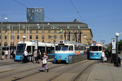 Gothenburg M28/M29 Trams - Photo: ©2013 Ian Boyle - www.simplompc.co.uk - Simplon Postcards