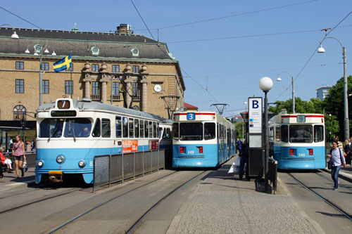 Gothenburg M28/M29 Trams - Photo: ©2013 Ian Boyle - www.simplompc.co.uk - Simplon Postcards