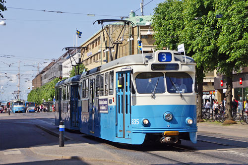 Gothenburg M28/M29 Trams - Photo: ©2013 Ian Boyle - www.simplompc.co.uk - Simplon Postcards