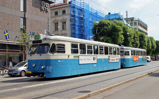 Gothenburg M28/M29 Trams - Photo: ©2013 Ian Boyle - www.simplompc.co.uk - Simplon Postcards