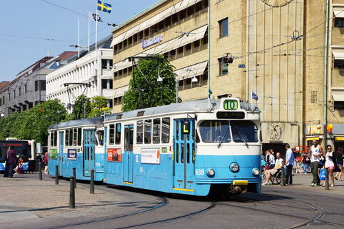 Gothenburg M28/M29 Trams - Photo: ©2013 Ian Boyle - www.simplompc.co.uk - Simplon Postcards