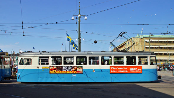 Gothenburg M28/M29 Trams - Photo: ©2013 Ian Boyle - www.simplompc.co.uk - Simplon Postcards