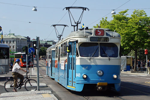 Gothenburg M28/M29 Trams - Photo: ©2013 Ian Boyle - www.simplompc.co.uk - Simplon Postcards