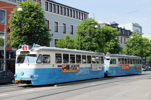 Gothenburg M28/M29 Trams - Photo: ©2013 Ian Boyle - www.simplompc.co.uk - Simplon Postcards