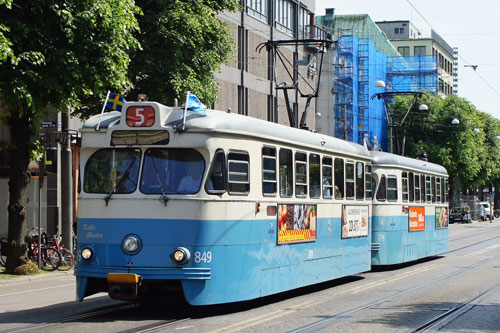 Gothenburg M28/M29 Trams - Photo: ©2013 Ian Boyle - www.simplompc.co.uk - Simplon Postcards