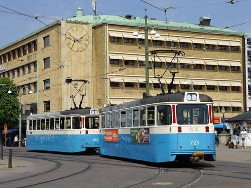 Gothenburg M28/M29 Trams - Photo: ©2013 Ian Boyle - www.simplompc.co.uk - Simplon Postcards