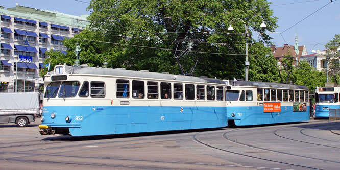 Gothenburg M28/M29 Trams - Photo: ©2013 Ian Boyle - www.simplompc.co.uk - Simplon Postcards