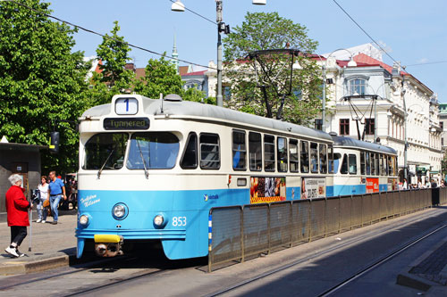 Gothenburg M28/M29 Trams - Photo: ©2013 Ian Boyle - www.simplompc.co.uk - Simplon Postcards