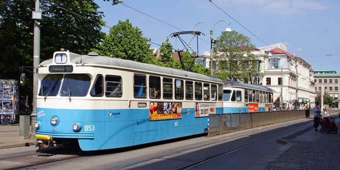 Gothenburg M28/M29 Trams - Photo: ©2013 Ian Boyle - www.simplompc.co.uk - Simplon Postcards