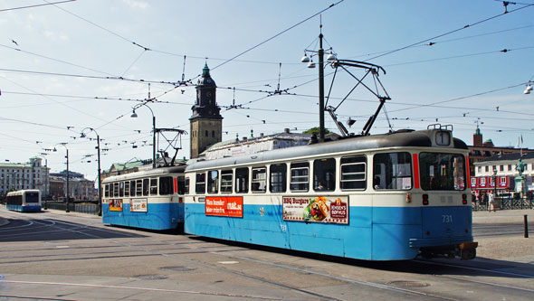 Gothenburg M28/M29 Trams - Photo: ©2013 Ian Boyle - www.simplompc.co.uk - Simplon Postcards