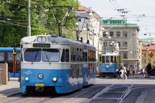 Gothenburg M28/M29 Trams - Photo: ©2013 Ian Boyle - www.simplompc.co.uk - Simplon Postcards