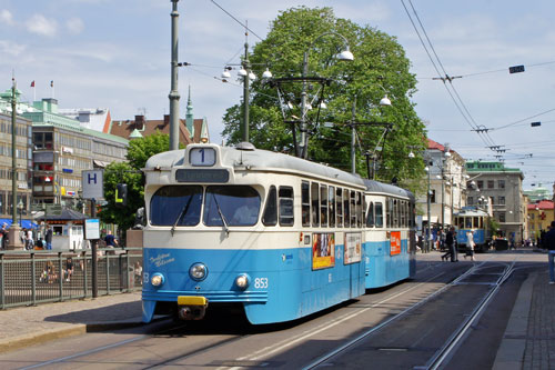 Gothenburg M28/M29 Trams - Photo: ©2013 Ian Boyle - www.simplompc.co.uk - Simplon Postcards