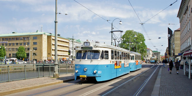 Gothenburg M28/M29 Trams - Photo: ©2013 Ian Boyle - www.simplompc.co.uk - Simplon Postcards