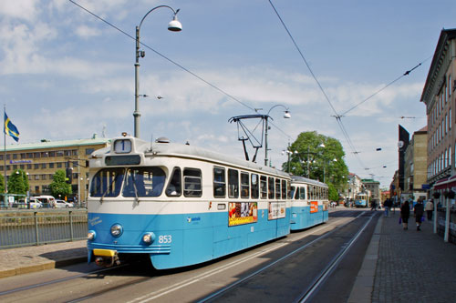 Gothenburg M28/M29 Trams - Photo: ©2013 Ian Boyle - www.simplompc.co.uk - Simplon Postcards