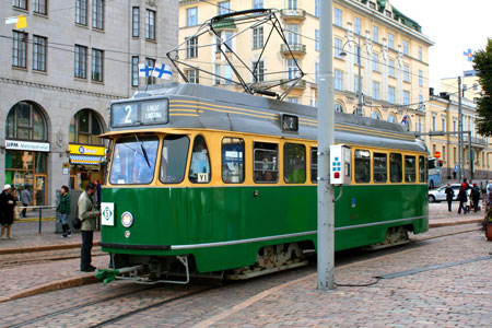 HELSINKI TRAMS - Photo: ©2008 Kalle Id - www.simplompc.co.uk - Simplon Postcards