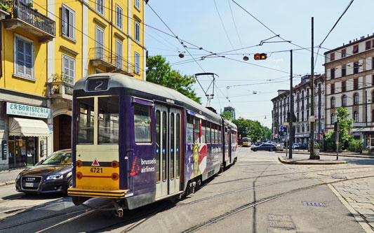 ATM - Milan Trams - Stanga/TIBB Articulated Trams - www.simplonpc.co.uk