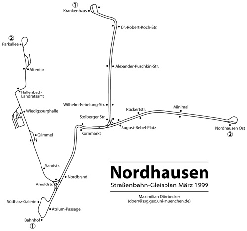 Nordhausen Trams - www.simplonpc.co.uk