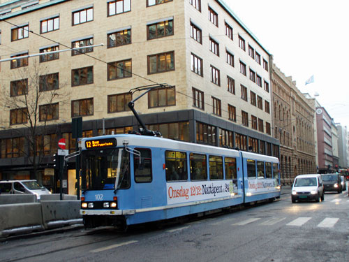 Oslo Trams - Photo: © Ian Boyle 10th December 2012- www.simplompc.co.uk - Simplon Postcards