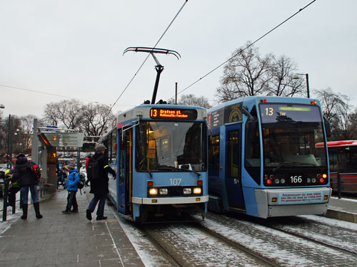 Oslo Trams - Photo: © Ian Boyle 10th December 2012- www.simplompc.co.uk - Simplon Postcards