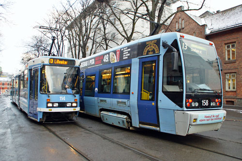 Oslo Trams - Photo: © Ian Boyle 10th December 2012- www.simplompc.co.uk - Simplon Postcards