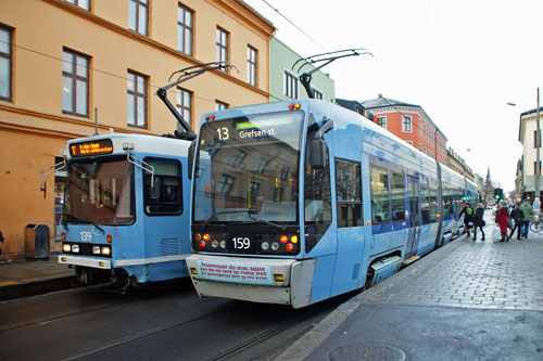 Oslo Trams - Photo: © Ian Boyle 10th December 2012 - www.simplompc.co.uk - Simplon Postcards