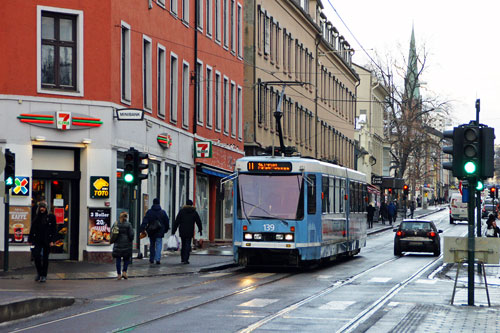 Oslo Trams - Photo: © Ian Boyle 10th December 2012 - www.simplompc.co.uk - Simplon Postcards