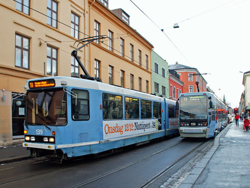 Oslo Trams - Photo: © Ian Boyle 10th December 2012 - www.simplompc.co.uk - Simplon Postcards