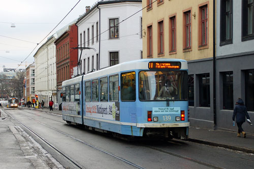 Oslo Trams - Photo: © Ian Boyle 10th December 2012 - www.simplompc.co.uk - Simplon Postcards