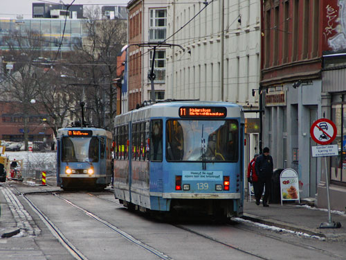 Oslo Trams - Photo: © Ian Boyle 10th December 2012 - www.simplompc.co.uk - Simplon Postcards