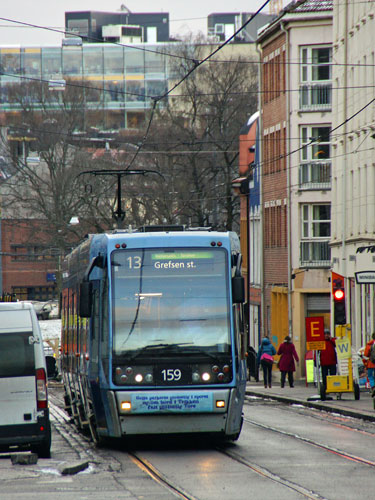 Oslo Trams - Photo: © Ian Boyle 10th December 2012- www.simplompc.co.uk - Simplon Postcards