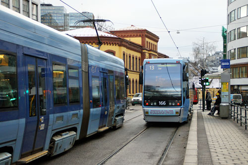 Oslo Trams - Photo: © Ian Boyle 10th December 2012- www.simplompc.co.uk - Simplon Postcards