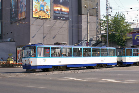 Riga Trams - Photo: © Ian Boyle, August 13th 2007 - Simplon Postcards - www.simplonpc.co.uk