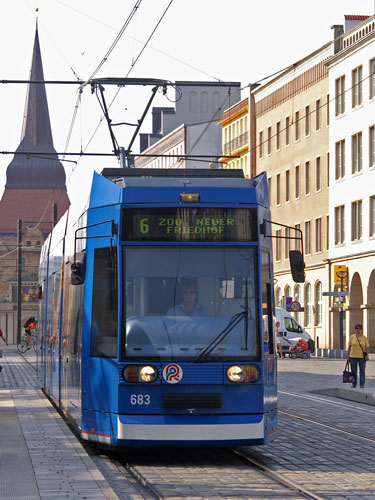 ROSTOCK TRAMS - Photo: ©2007 Jan Boyle - www.simplompc.co.uk - Simplon Postcards