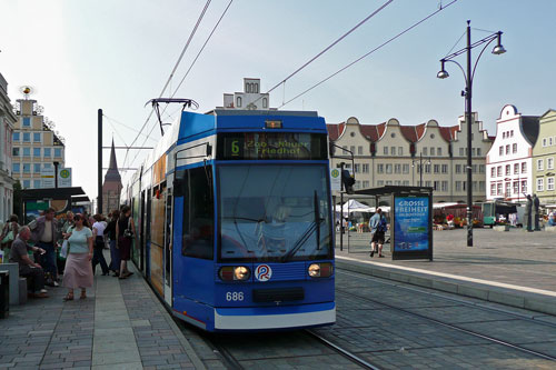 ROSTOCK TRAMS - Photo: ©2007 Jan Boyle - www.simplompc.co.uk - Simplon Postcards