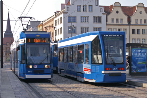 ROSTOCK TRAMS - Photo: ©2007 Jan Boyle - www.simplompc.co.uk - Simplon Postcards